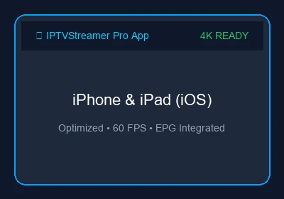 iPhone and iPad streaming IPTVStreamer Pro 4K channels on iOS devices