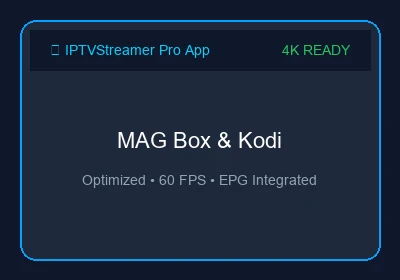 MAG IPTV set-top box and Kodi media player running IPTVStreamer Pro channels